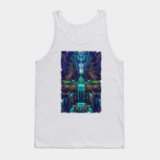 Waters Fall Visionary Fractal Manipulation Manafold Art Tank Top